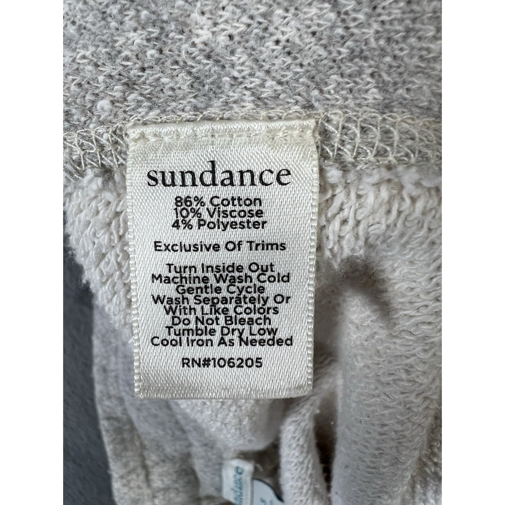 Sundance Sweatpants Womens Small Gray Fleece Cropped Lounge Raw Hem Cozy - Picture 9 of 10